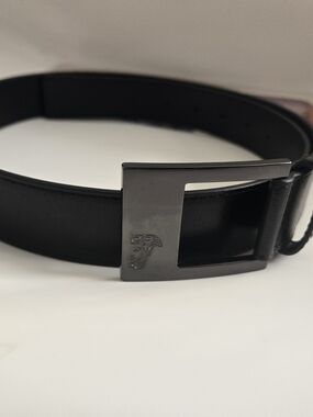 Versace Collection Vera Pelle Black Leather Belt 90/105 Size: 36” Used